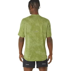 Asics T-shirt Et Manches Longues Running^Metarun Pattern 1/2 Zip SS Top Vert
