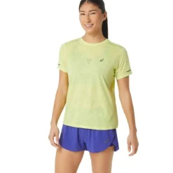 Asics T-shirt Et Manches Longues Running^Metarun Pattern SS Top Jaune