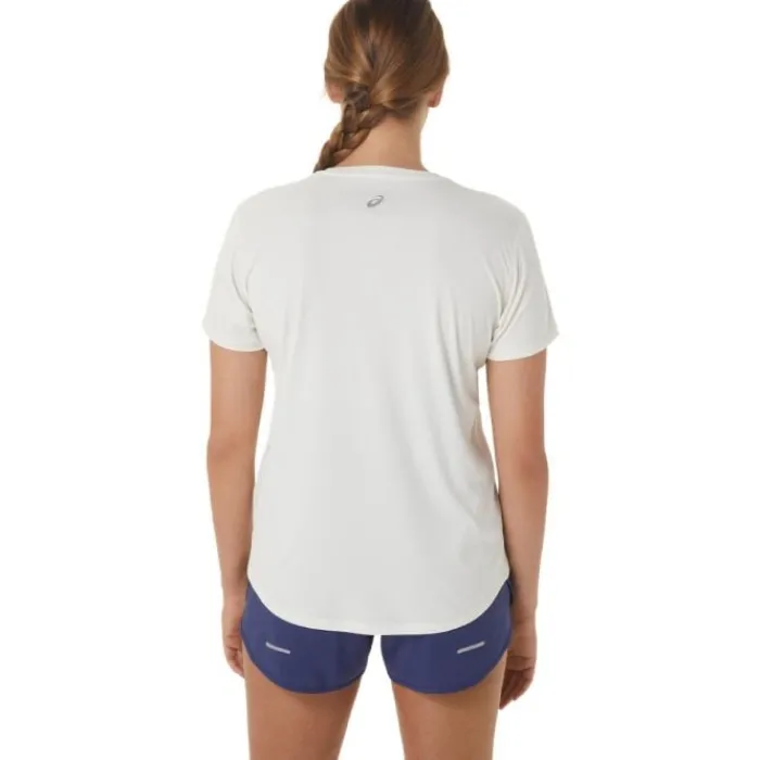 Asics T-shirt Et Manches Longues Running^Nagino Graphic Run SS Top Blanc