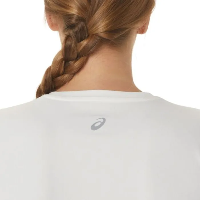 Asics T-shirt Et Manches Longues Running^Nagino Graphic Run SS Top Blanc