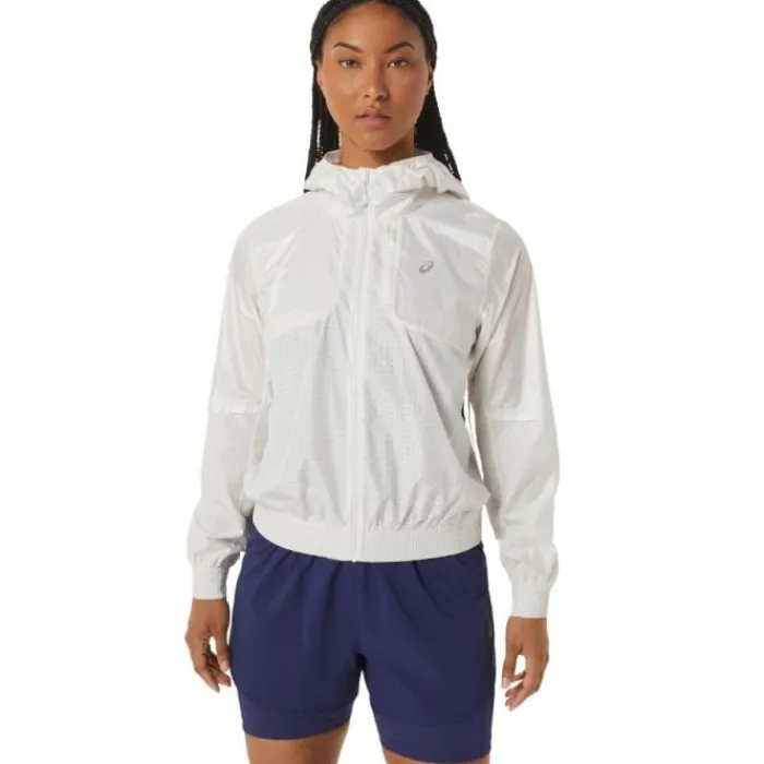 Asics Veste Running^Nagino Run Jacket Blanc
