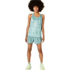 Asics T-shirt Et Manches Longues Running^Road All Over Print Tank Vert