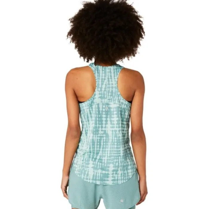 Asics T-shirt Et Manches Longues Running^Road All Over Print Tank Vert