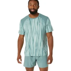 Asics T-shirt Et Manches Longues Running^Road AOP SS Top Vert