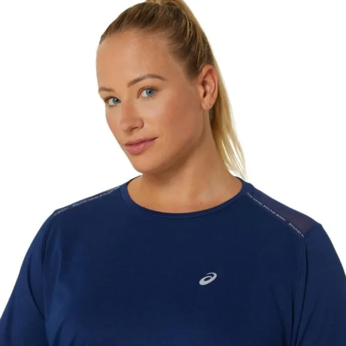 Asics T-shirt Et Manches Longues Running^Road SS Top Bleu