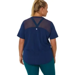 Asics T-shirt Et Manches Longues Running^Road SS Top Bleu