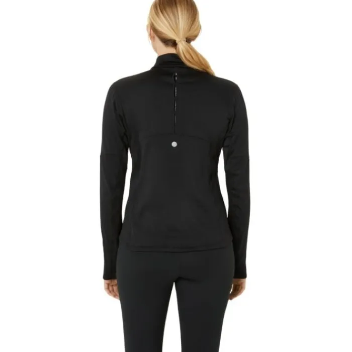 Asics T-shirt Et Manches Longues Running^Road Winter 1/2 Zip Midlayer Noir
