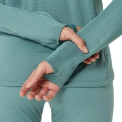 Asics T-shirt Et Manches Longues Running^Road Winter 1/2 Zip Midlayer Vert