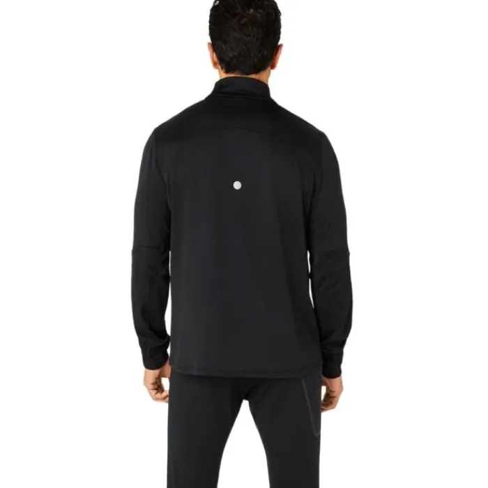 Asics T-shirt Et Manches Longues Running^Road Winter 1/2 Zip Top Noir