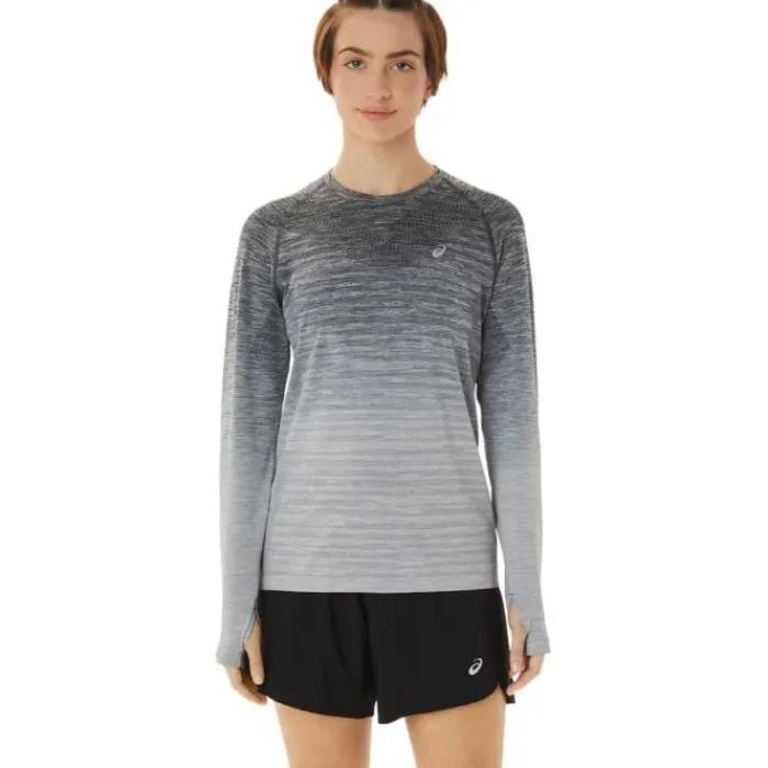 Asics T-shirt Et Manches Longues Running^Seamless LS Top Gris