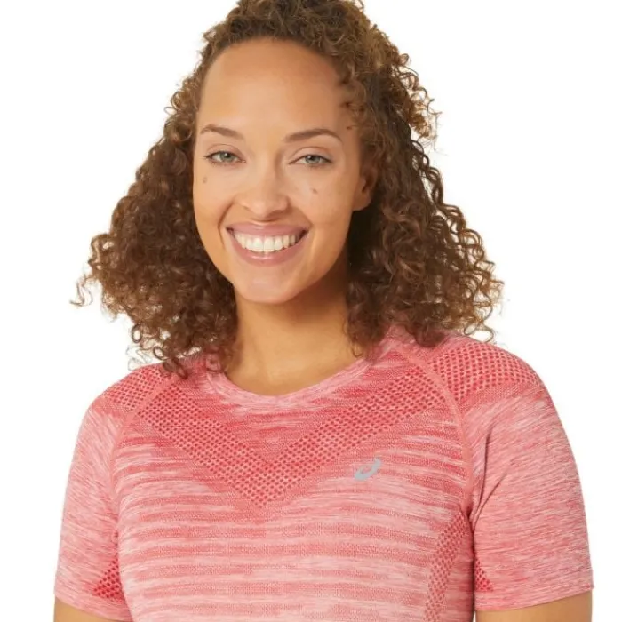 Asics T-shirt Et Manches Longues Running^Seamless SS Top Rose