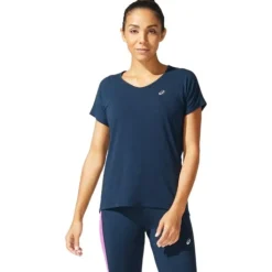 Asics T-shirt Et Manches Longues Running^V-Neck SS Top