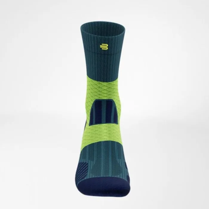 Bauerfeind Chaussettes Running|Chaussettes Running^Trail Run Compression Socks Mid Cut Vert