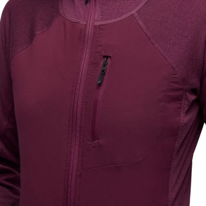 Black Diamond T-shirt Et Manches Longues Running^Coefficient LT Hybrid Hoody Rouge
