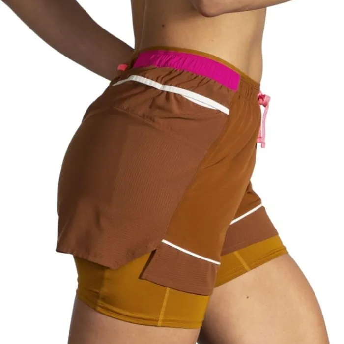 Brooks Short Running^High Point 3" 2-in-1 Short Marron