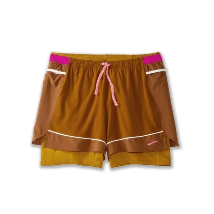 Brooks Short Running^High Point 3" 2-in-1 Short Marron