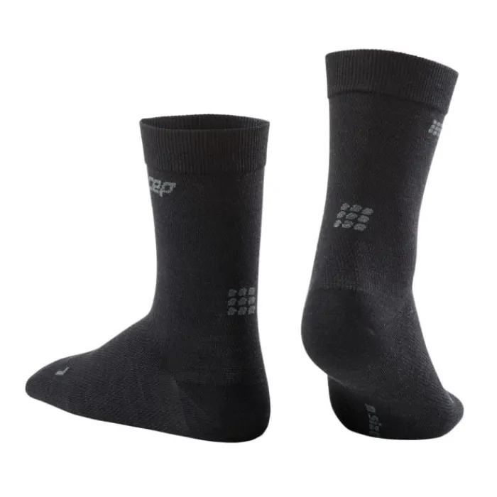 CEP Chaussettes|Chaussettes Running^Allday Recovery Mid Cut Sock Noir