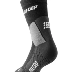 CEP Chaussettes|Chaussettes Running^Cold Weather Mid-Cut Socks Noir