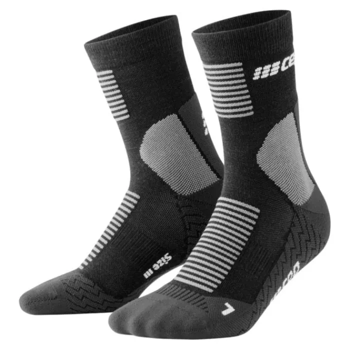 CEP Chaussettes|Chaussettes Running^Cold Weather Mid-Cut Socks Noir