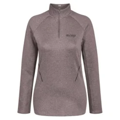 CEP T-shirt Et Manches Longues Running^Cold Weather Zip LS Shirt Rose