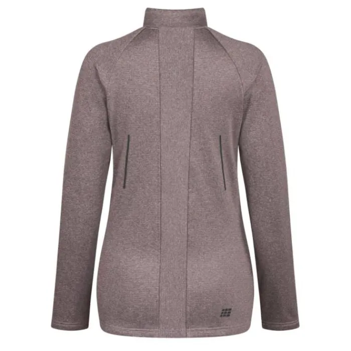 CEP T-shirt Et Manches Longues Running^Cold Weather Zip LS Shirt Rose