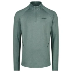 CEP T-shirt Et Manches Longues Running^Cold Weather Zip LS Shirt Gris