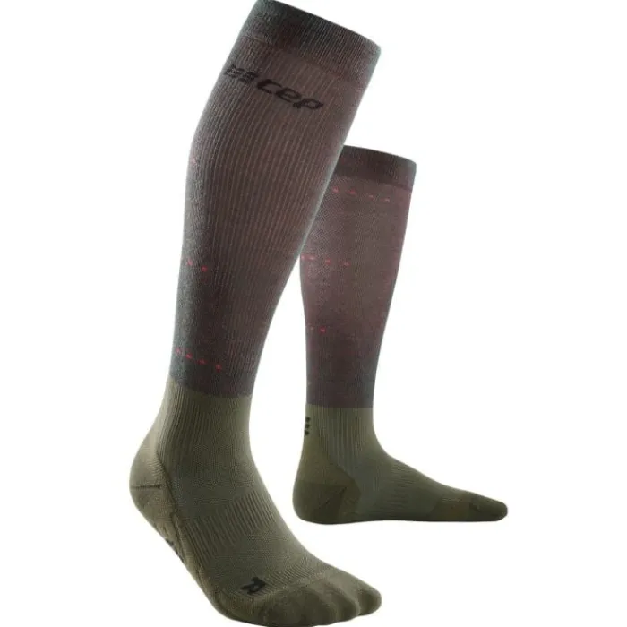 CEP Chaussettes|Chaussettes Running^Intrared Recovery Compression socks Rouge
