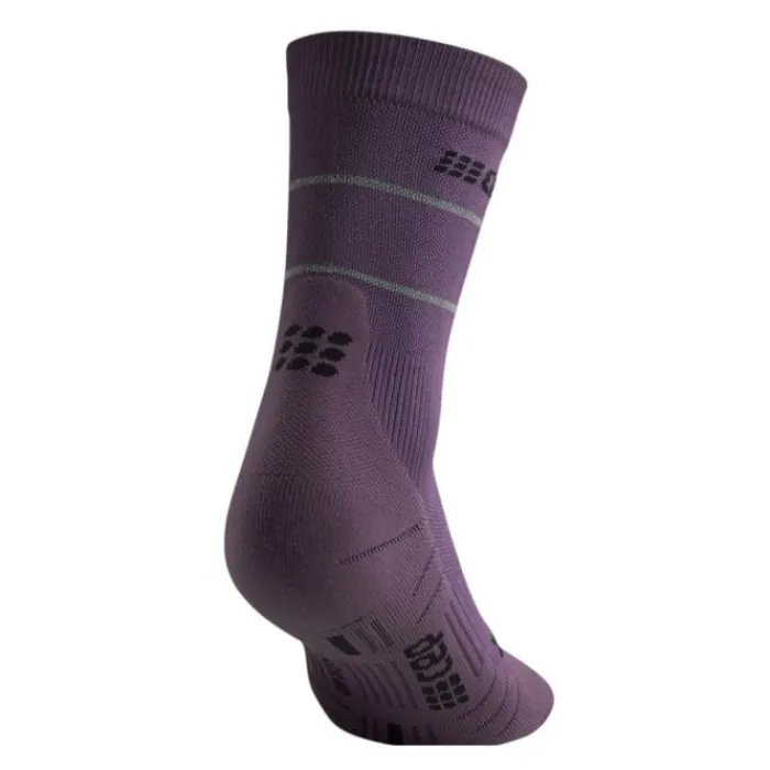 CEP Chaussettes|Chaussettes Running^Reflective Mid-Cut Socks Mauve