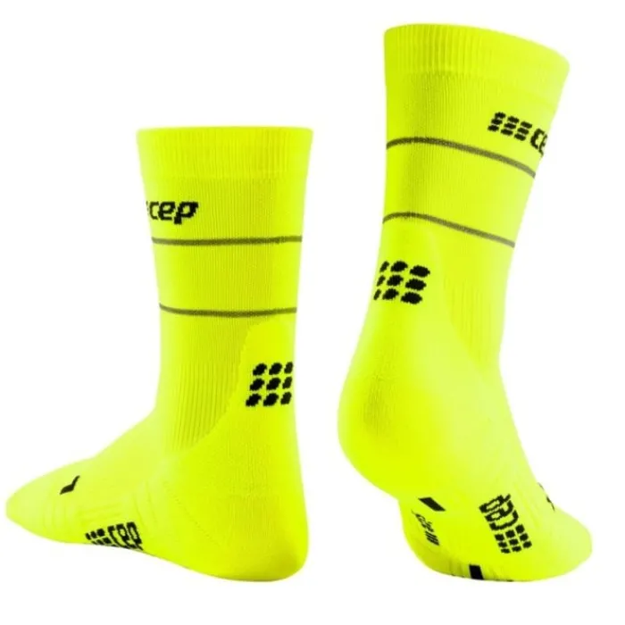 CEP Chaussettes|Chaussettes Running^Reflective Mid-Cut Socks Jaune