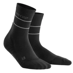 CEP Chaussettes|Chaussettes Running^Reflective Mid-Cut Socks Noir