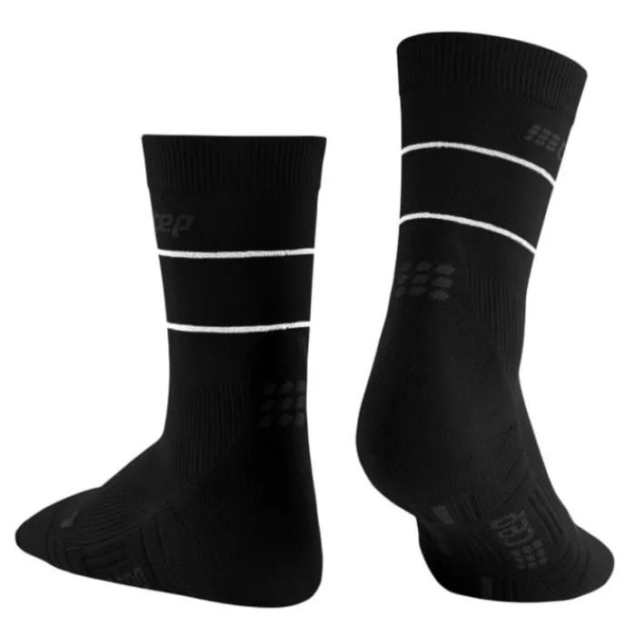 CEP Chaussettes|Chaussettes Running^Reflective Mid-Cut Socks Noir