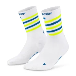 CEP Chaussettes|Chaussettes Running^The Run Limited 2024 Mid Cut Sock Blanc