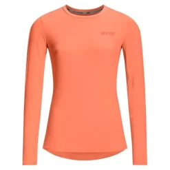 CEP T-shirt Et Manches Longues Running^The Run Shirt Round Neck Long Sleeve Orange