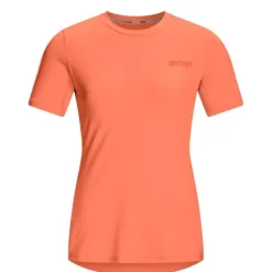 CEP T-shirt Et Manches Longues Running^The Run Shirt Round Neck Short Sleeve Orange