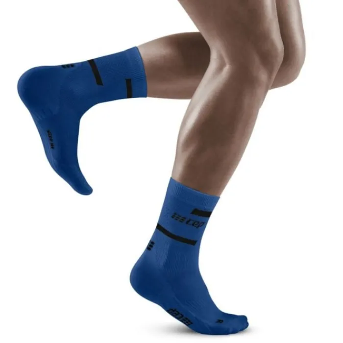 CEP Chaussettes|Chaussettes Running^The Run Socks Mid Cut V4 Bleu