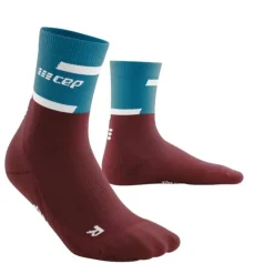 CEP Chaussettes|Chaussettes Running^The Run Socks Mid Cut V4 Rouge