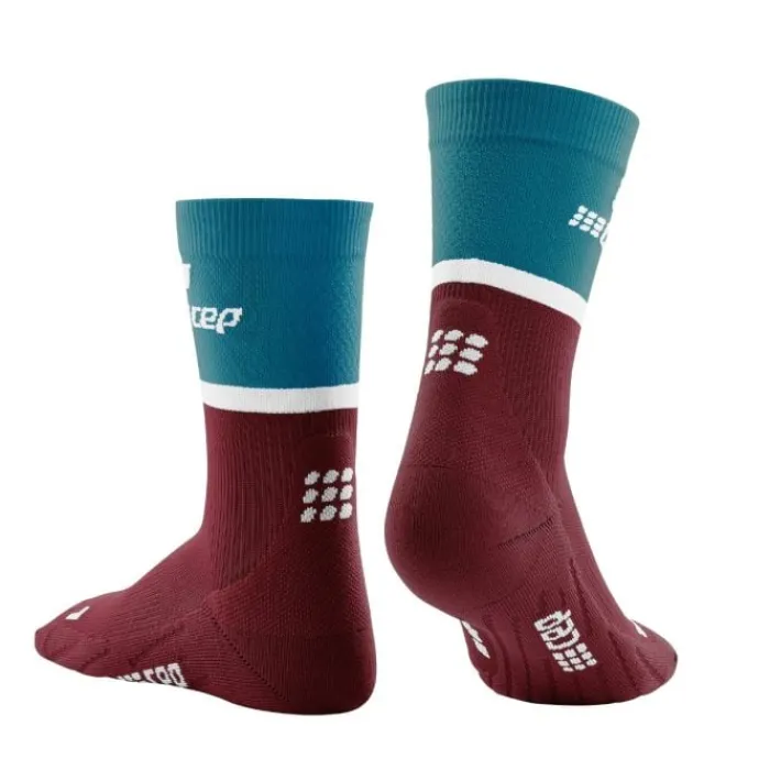 CEP Chaussettes|Chaussettes Running^The Run Socks Mid Cut V4 Rouge