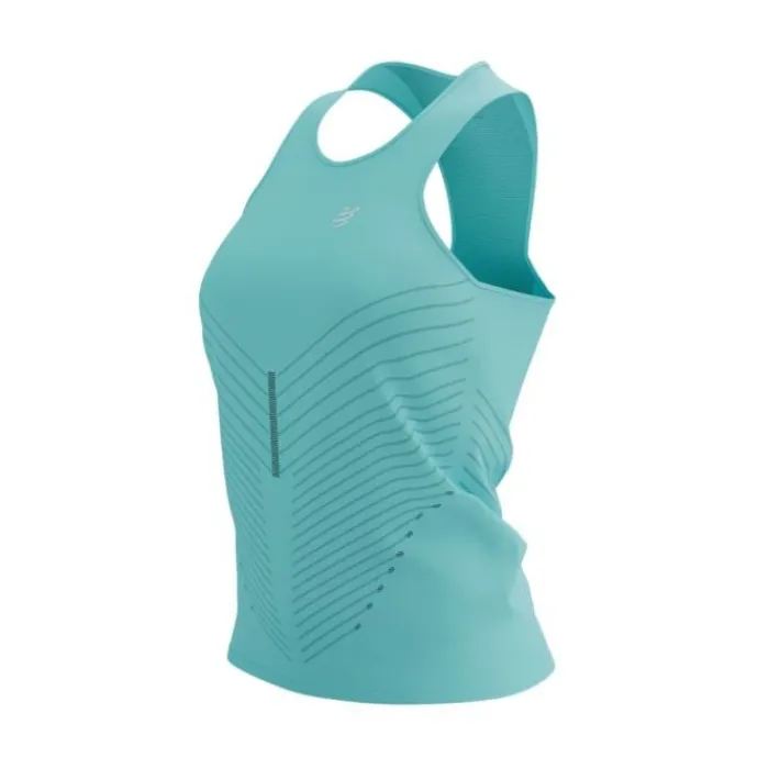 Compressport T-shirt Et Manches Longues Running^Performance Singlet Bleu