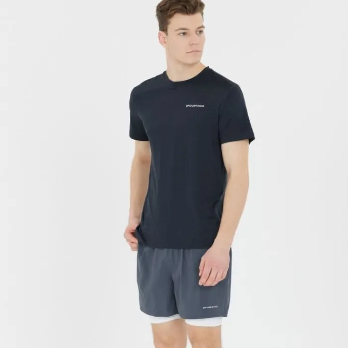 Endurance T-shirt Et Manches Longues Running^Abdon Melange Short Sleeve Tee Noir