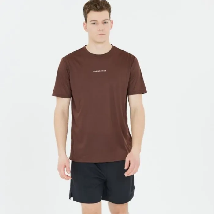 Endurance T-shirt Et Manches Longues Running^Alan Short Sleeve Tee Marron