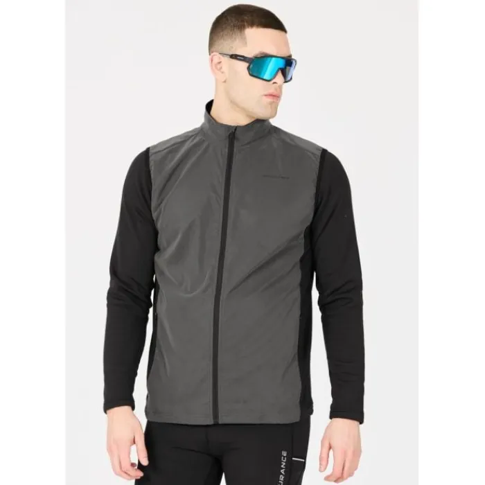 Endurance Gilet Running^Cimaron Light The Night Vest Gris