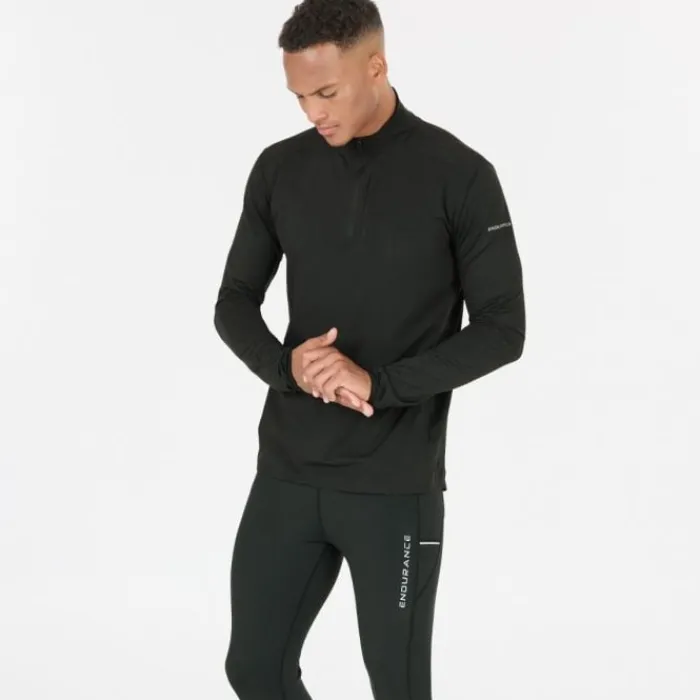 Endurance T-shirt Et Manches Longues Running^Garth Windbreak Half Zip Noir
