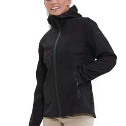 Endurance Veste Running^Kommy Waterproof Jacket w/hood Noir