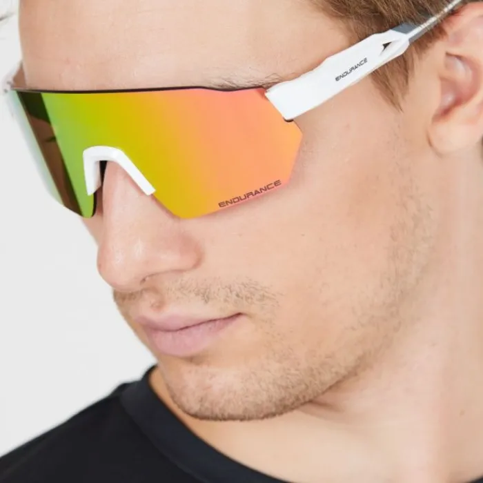 Endurance Lunettes De Running^Mathieu Frameless Sports Glass Blanc