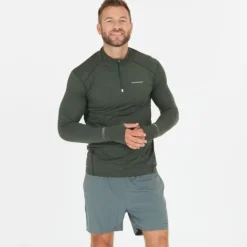 Endurance T-shirt Et Manches Longues Running^Tune Melange Midlayer Vert