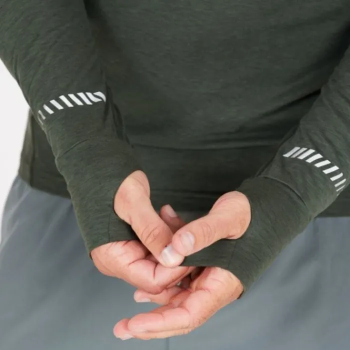 Endurance T-shirt Et Manches Longues Running^Tune Melange Midlayer Vert