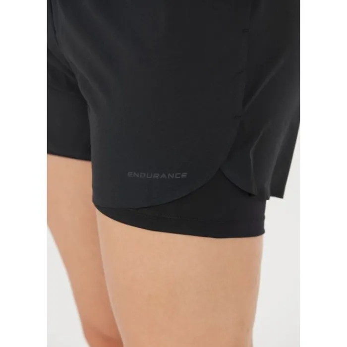 Endurance Short Running^Val 2-in-1 Shorts Noir
