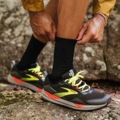 Feetures Chaussettes|Chaussettes Running^Merino 10 Cushion mini Crew Socks Noir
