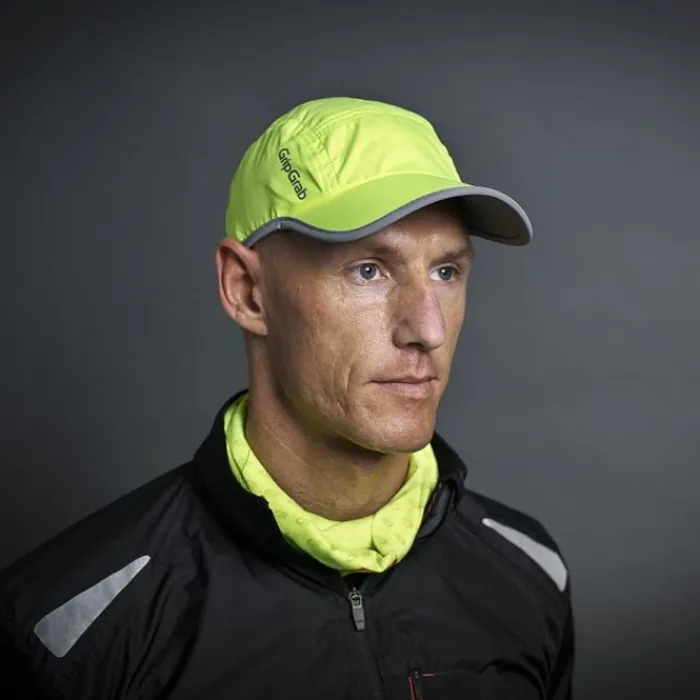 GripGrab Casquettes|Bonnets, Gants, Casquettes, Etc.^Hi-Vis Lightweight Running Cap Jaune