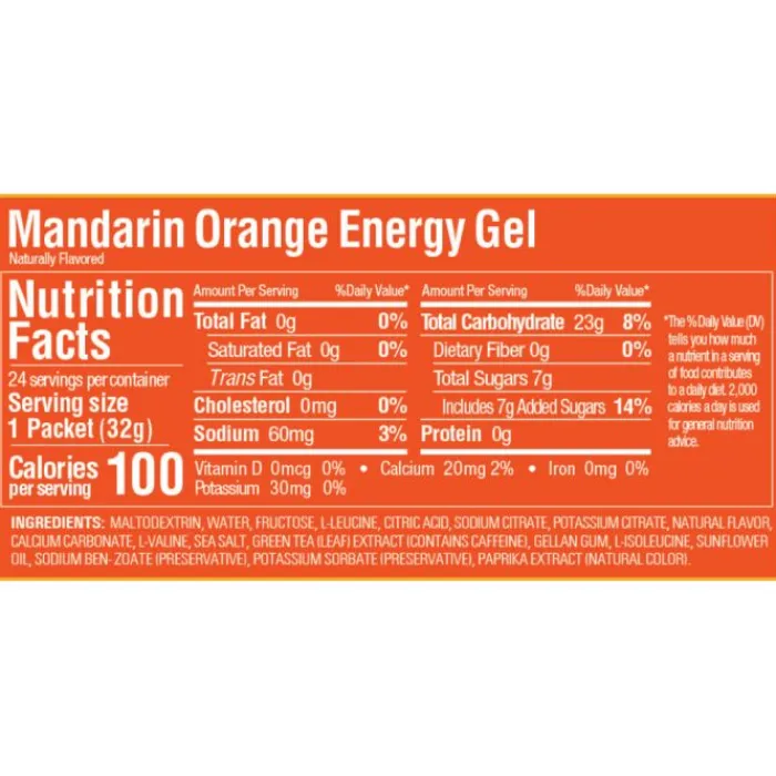 GU Energy Nutrition Sportive^Gel Caffeine (Mandarin Orange)